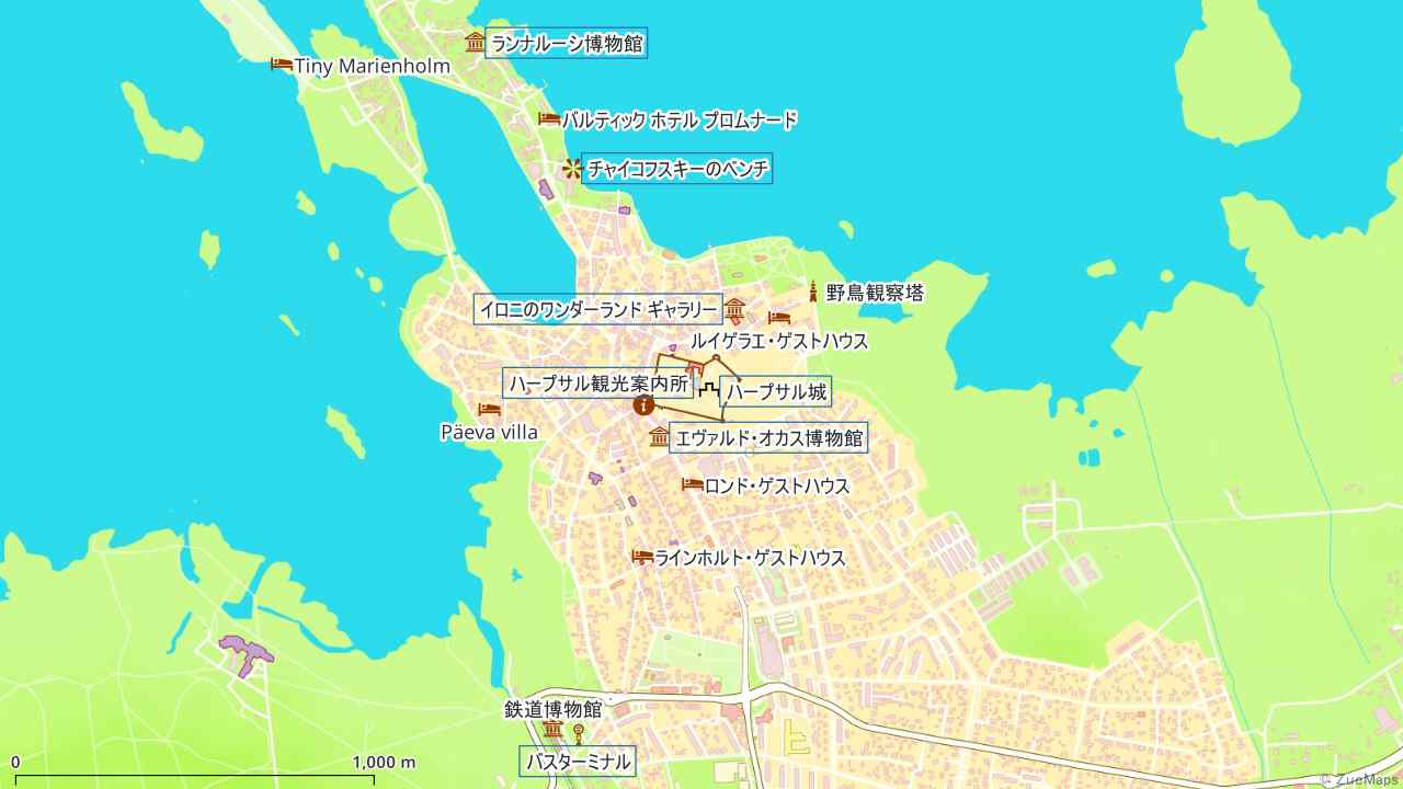 ハープサルの地図 - エストニア名所図会