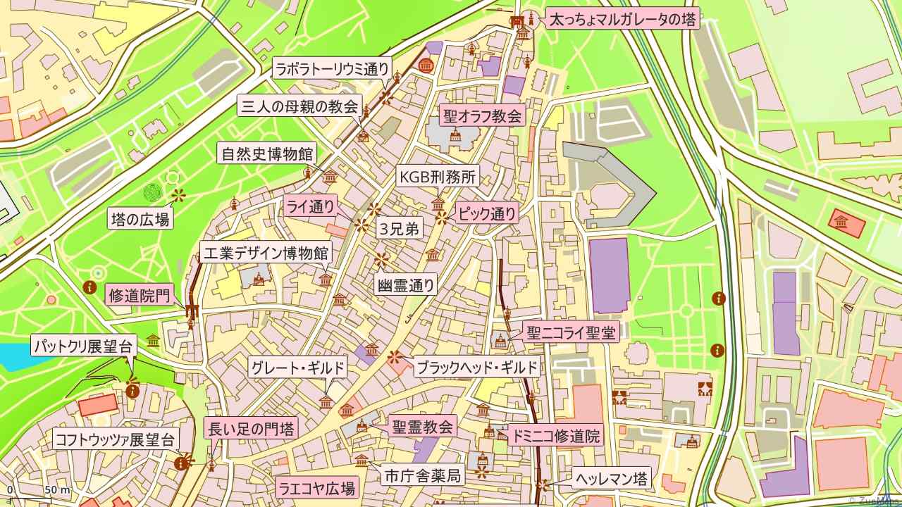 ピック通りの見どころ（タリン旧市街）