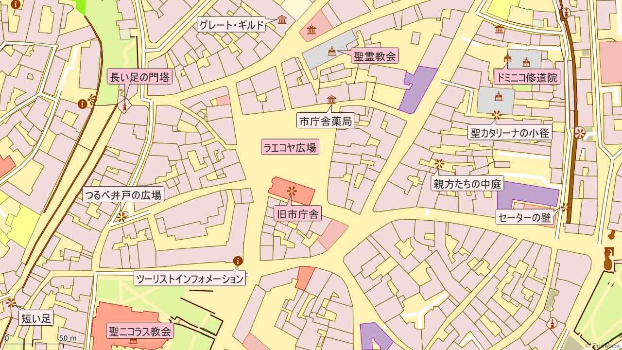 タリン旧市街・ラエコヤ広場の地図 - エストニア名所図会
