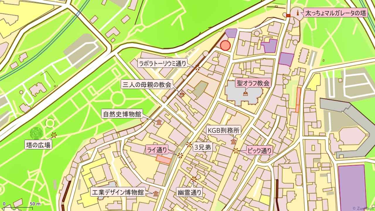 タリン旧市街・下町北西部の地図 - Zue Maps エストニア