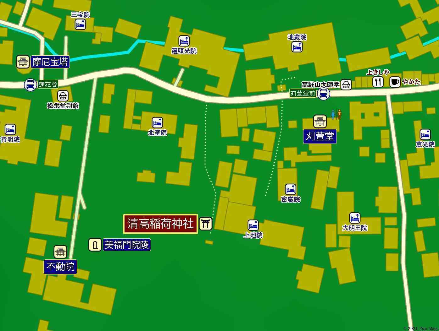 高野山の地図と見どころの概要 -主な観光スポットを一言で紹介-