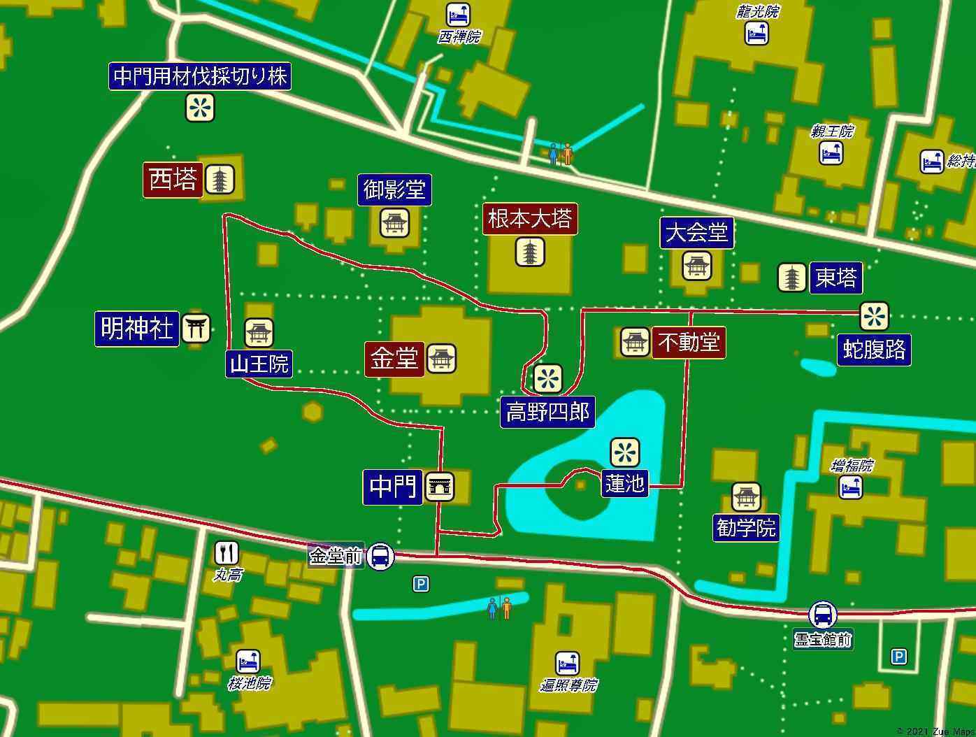 壇上伽藍の参拝ルート -空海が設計した立体曼荼羅を体感-